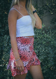 FALDA POLOK ANIMAL PRINT ROSADA